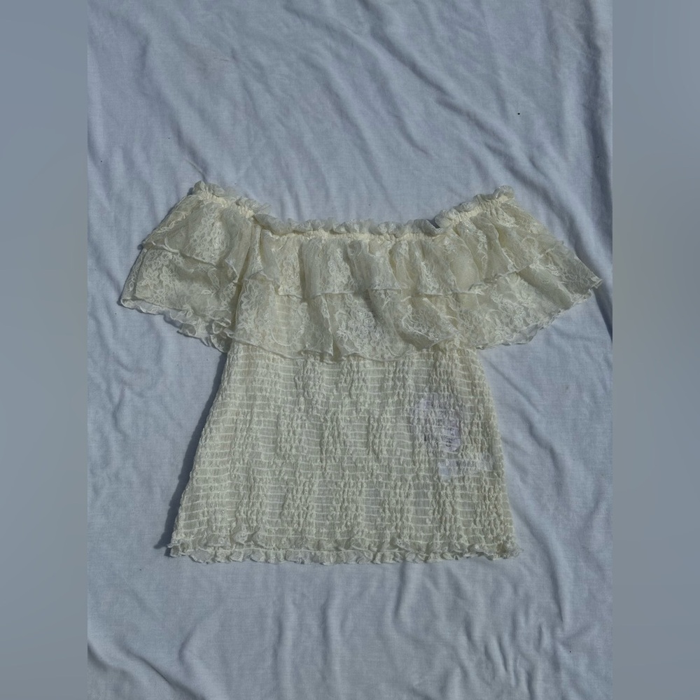 NWT jolie and joy see thru blouse 🥥